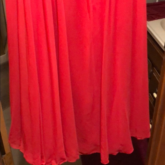 Red floor length dress by Mori Lee - Picture 6 of 8